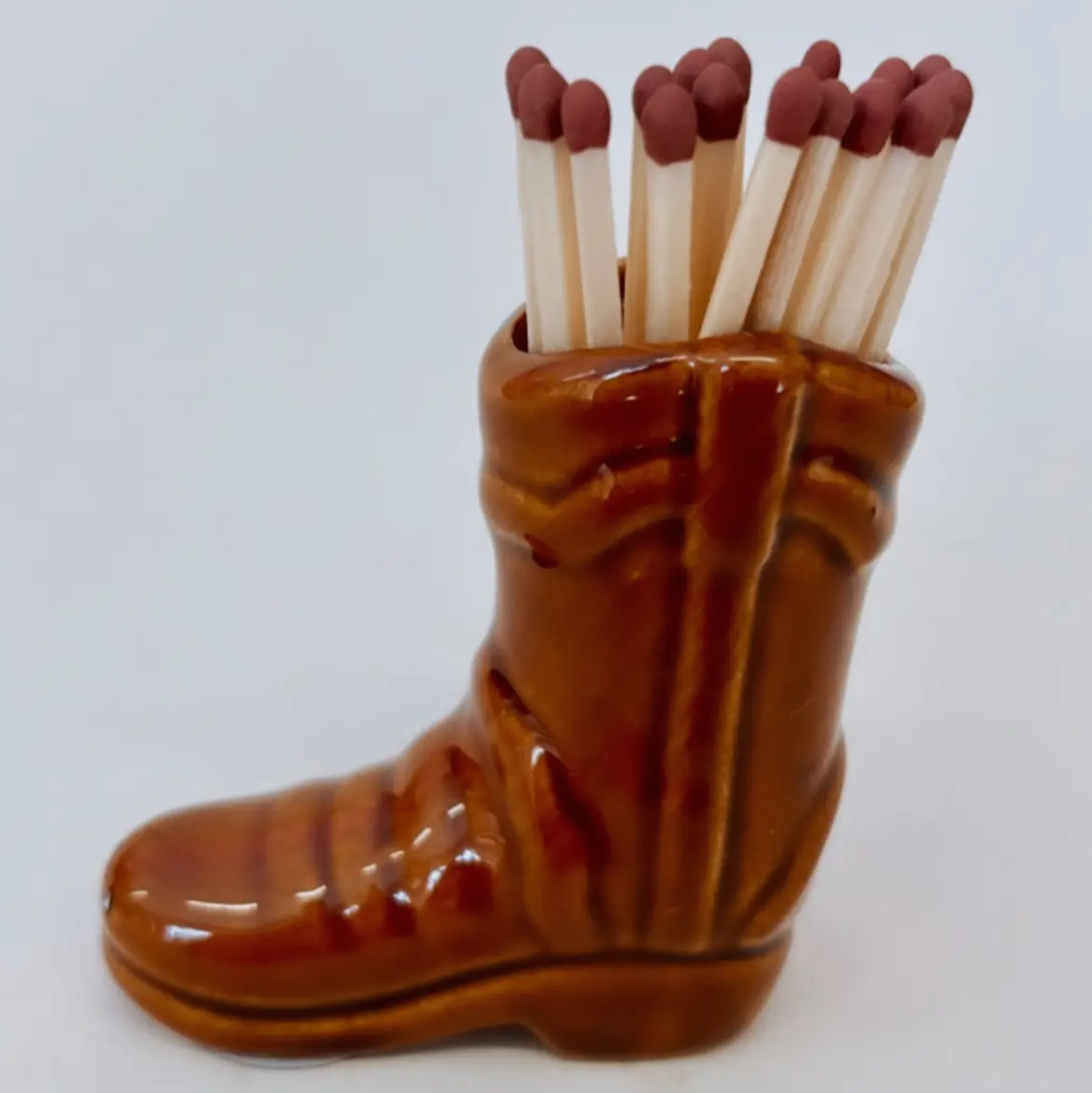 Porte allumettes Botte de cowboy