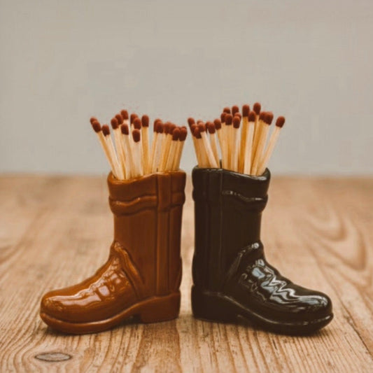Porte allumettes Botte de cowboy